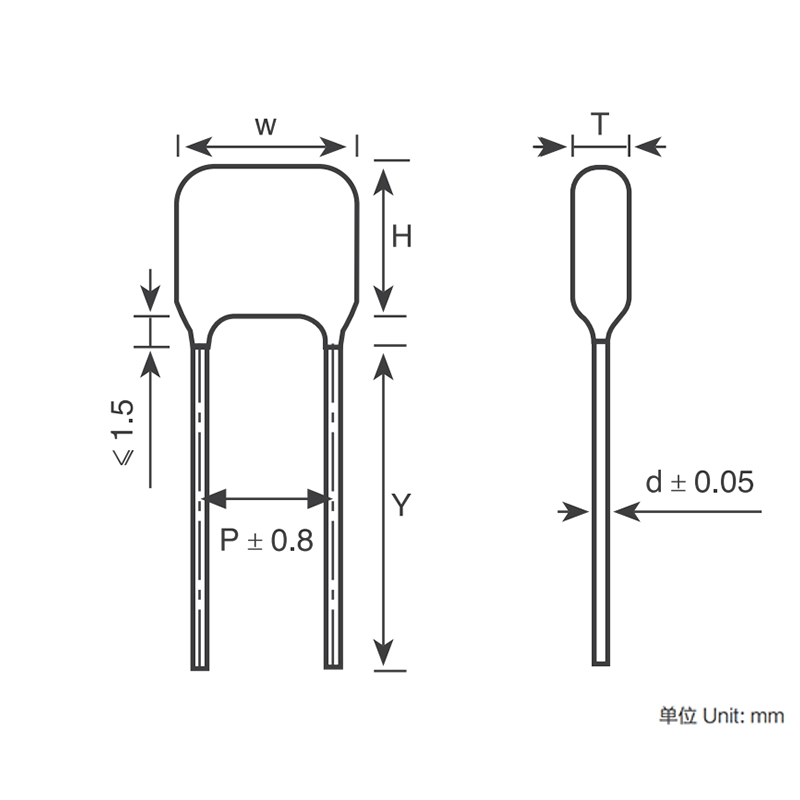 CBB21(22)-serien Metallisert polypropylenfilmkondensator